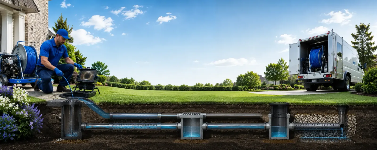 Outdoor drain cleaning information for Thornton, NH